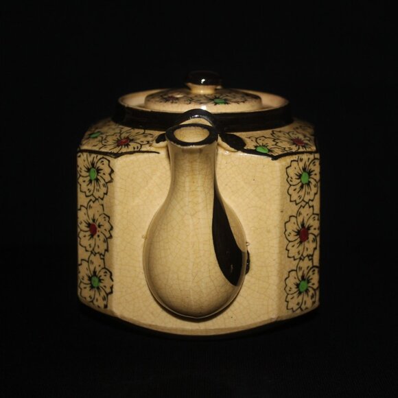 Cube Japanese Hand Painted Teapot | Vintage Tea Pot - Picture 3 of 9